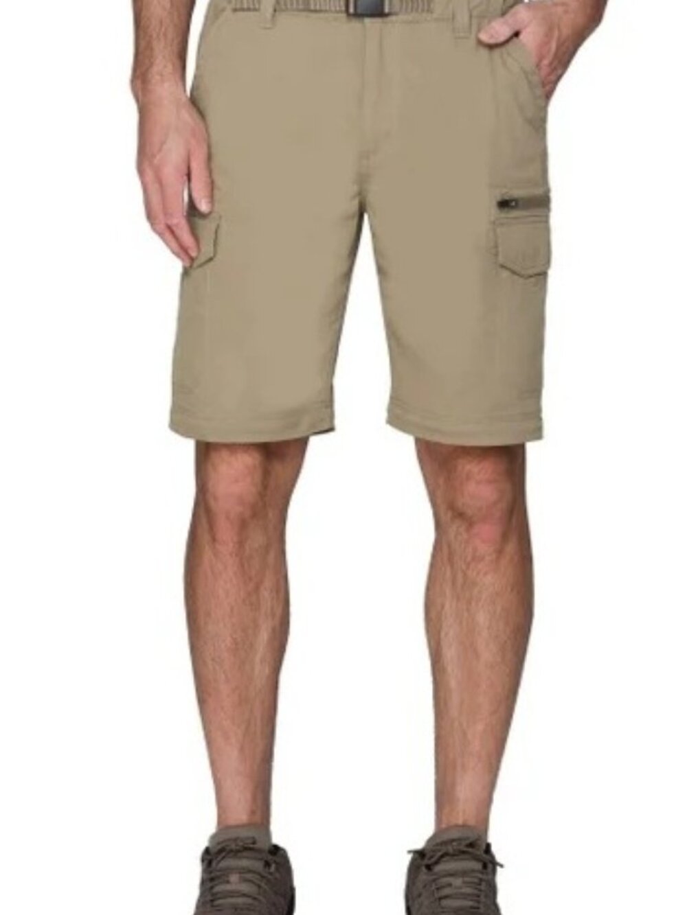 Mens L x 30 BC Clothing Convertible Cargo Stretch Pant Tan Zip Off Hiking - Picture 8 of 8